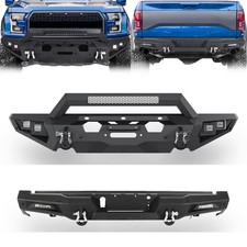 For Ford F150 2015-2017 Front Bumper & Rear Bumper w/ Winch Plate & LED lights picture