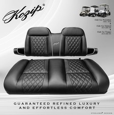 'KOZIP' CLUB CAR PRECEDENT/TEMPO GOLF CART FRONT SEAT/BACKREST CUSHION SET BLACK picture