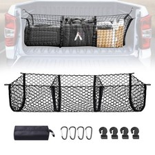 Elastic Truck Bed Mesh 3-Pocket Storage Cargo Net For Toyota Tacoma 2015-2025 picture