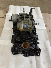 Mercruiser Volvo OMC GM 5.0L 5.7L V8 Intake Manifold & 2 BBL Carb picture