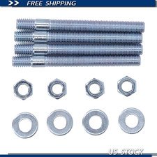 4Pcs Carburetor Studs and Spacers Kit, 3.5in Mounting Bolts 5/16in Threads picture