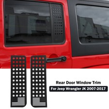 Rear Car Door Triangle Glass Cover Trim For Jeep Wrangler JK JKU 07+ Accessories picture