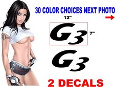 FITS G3 G 3 BOAT DECAL DECALS HULL REPLACEMENT 30 COLOR OPTIONS see how to order picture