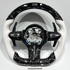 bmw steering wheel white forged carbon fiber LED for BMW picture