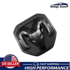 For 2019-2023 RAM Head 1500 2500 3500 DT Rear Tailgate Emblem Badge Matte Black picture
