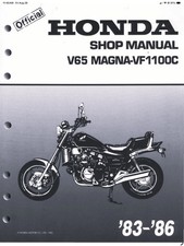 1983-1986 Honda V65 Magna VF1100C VF1100 1100 Service Shop Repair Manual picture