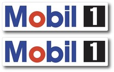 2X MOBIL 1 OIL RACING DECAL STICKER 3M VINYL VEHICLE WINDOW WALL CAR ONE DRAG picture