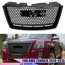 For 2010-15 GMC Terrain Front Gloss Black Bumper Grille Upper Grill Denali Style picture