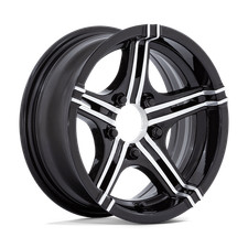 15x6 Helo HE827 Pace Gloss Black Machined Wheel 6x5.5 (-6mm) picture