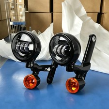 2X LED Spot Fog Light Turn Signal Assembly Fit For Harley Street Glide 1994-2023 picture
