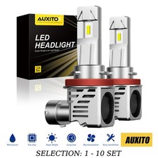 2-20X H11/H8/H9 Super Bright LED Headlight Bulb White 6500K Hi-Lo Beam AUXITO M3 picture