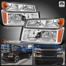 Fits 2004-2012 Chevy Colorado GMC Canyon Clear Headlights+Parking Corner Lamps picture