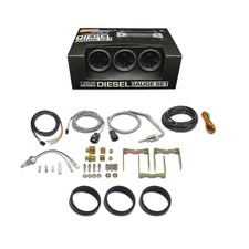 GlowShift Boost, 1500F Pyro EGT & Trans Temp Diesel Gauge Set, Tinted 7 Color picture