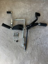 2006-2017 HARLEY DYNA OEM GLOSS BLACK/WRINKLE BLACK MID CONTROLS W/MNTG HARDWARE picture