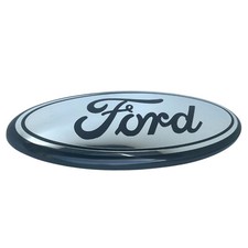 Mirror Ford Logo 7inch Front Grille/Tailgate Trunk Rear Oval Emblem Badge Silver picture