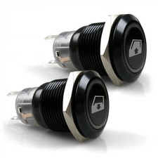 Window Up/Down Black Billet Button Set - 19mm  picture
