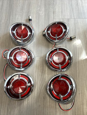 1962 Impala LED Tail Light & Backup Kit Lens Bezels Trim Rings Chrome LH RH picture