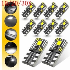 10/20/30X White T10 194 168 W5W 2825 LED License Plate Interior Light Bulb 6000K picture
