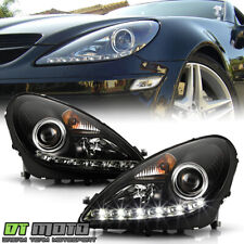 Blk 2005-2011 Mercedes Benz R171 SLK HID Model LED DRL Projector Headlights Pair picture