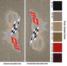 Lloyd Mats Velourtex 50th Anniversary Corvette Sideways Logo Floor Mats  picture