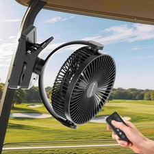 8inch Magnetic Clip on Fan for Golf Cart, 12000mAH Battery Operated Portable ... picture