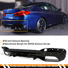 Glossy Black M Performance Style Rear Bumper Diffuser For 17-2023 BMW G30 M550i picture
