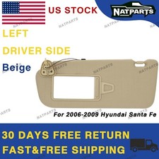 2006-2009 Hyundai Santa Fe Driver Left Side Sun Visor W/ Light 852100W110J9 picture