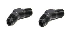 2pc For 45 Deg Flare Fuel Oil Gas Line 6AN Male to Male 1/4