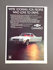 1977 Chevy Camaro 350 Antique White original magazine auto ad print picture