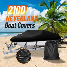 20' 21' 22' Heavy Duty Boat Cover Waterproof Fits V-Hull Tri-Hull Bass Runabouts picture