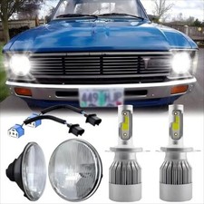 For 1979 1980 1981 Toyota Pickup Pair 7'' Inch Round LED Headlights Hi/Lo Beam picture