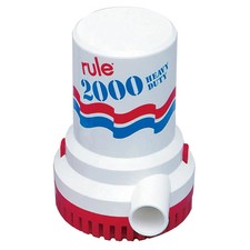 Rule 10 2000 GPH Boat Bilge Pump 12V Submersible Non-Automatic High Capacity NEW picture