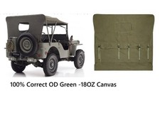 Summer Soft Top For Willys Jeep MB Ford GPW G-503-Correct OD Green Canvas A3216 picture