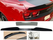 For 10-13 Camaro RS SS Spoiler 2 Pcs Gurney Flap Gloss Black Decklid Wickerbill  picture