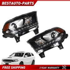 HID Headlight For 2014 2015 2016-2021 Dodge Durango W/LED DRL Lamps Left+Right picture