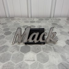 Vintage Mack Truck Emblems Script RH LH Bull Dogs 27RU2127 4MR2157 4MR2158 picture