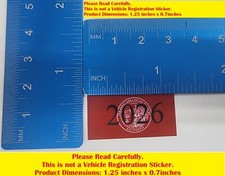 NOT A REGISTRATION TAG - DMV STICKER CVRA 2026 RED California Commercial Vehicle picture
