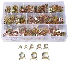 160X Hose Spring Clamps Fastener Fuel Water Line Pipe Air Tube Clips Kit 6-17mm picture