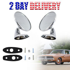 2 x Chrome Door Mirrors Outside Exterior Rearview For 1966-1975 Dodge Plymouth picture