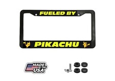 Fueled By Pikachu Pokemon Japanese Cartoon Car License Plate Frame picture