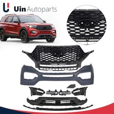 Fit 2020-2023 Ford Explorer ST Front Bumper Kit W/ Grille & LED Fog Lights Set picture