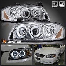 Fits 2004-2006 Sentra LED Halo Projector Headlights Head Lamps Left+Right 04-06 picture