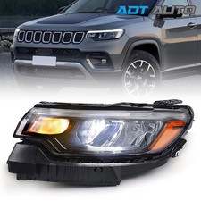 Driver Left LED Reflector Headlight W/O DRL For Jeep Compass 2022-2025 W/ Bulbs picture