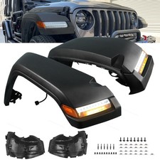 Fender Flares W/ Light & Inner For 2018 - 2026 Jeep Wrangler JL JLU RUBICON picture