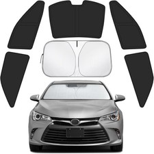 Car Window Shades for Toyota Camry 2012-2017 - Full Set 6PCS (Blackout Fabric) picture