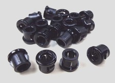 QTY10 ESSENTRA 5/16 x 3/16 SNAP BUSHING 22MP03123 GROMMET BLK NYLON HEYCO STYLE picture