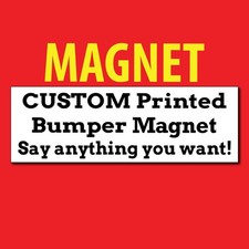 Premium Custom MAGNET Bumper Sticker - Say Anything You Want - Black & White picture