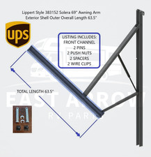 Lippert Style 383152 Solera REPLACEMENT Awning Arm Front Channel 63.5IN W/ PINS picture