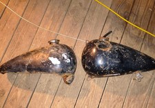1954 Harley Davidson Pan Head Gas Tanks. Original picture