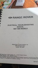 Range Rover Electrical Trouble Shooting guide 1987-1989 picture